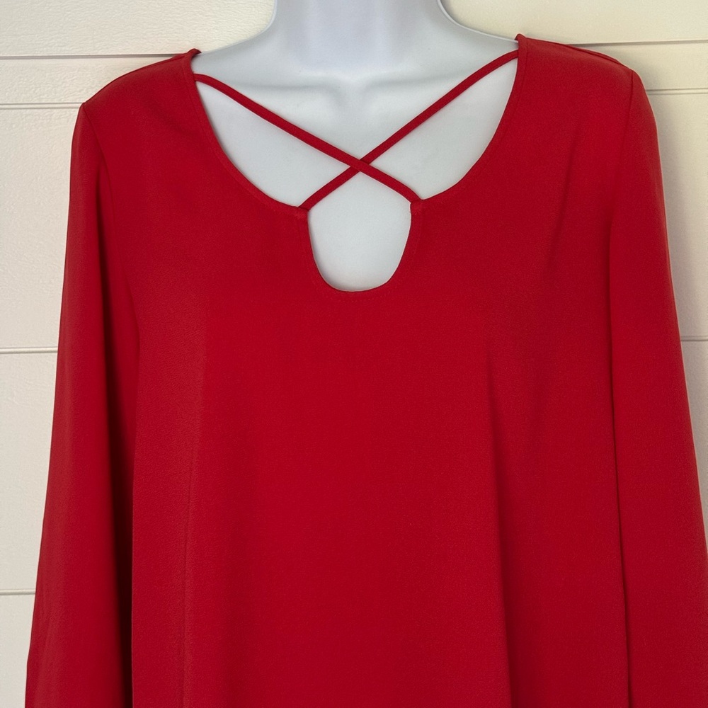 Leith Red Long Sleeve Dress, Women’s S - Picture 2 of 4